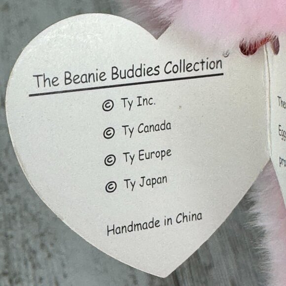 Ty The Beanie Buddies Collection “EGGS” the Pink Easter Bear 2001 RETIRED - Picture 6 of 9